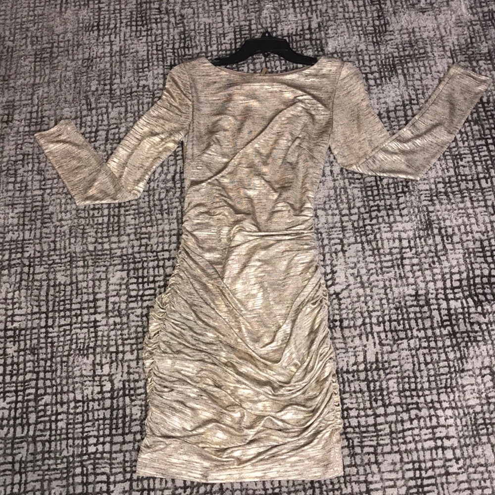 Gold evening dress
